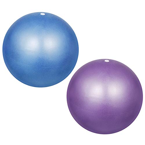 Kissral 2 Pz Balón de Ejercicio 25cm, Pelota de Pilates, Pelota de Gimnasia, Fitness Yoga Ball Anti-explosión incluidos Bomba para Fitness, Yoga, Pilates, Ejercicio