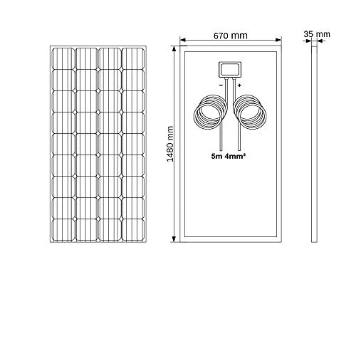 Kit 175W PRO 12V panel solar monocristalino células alemanas