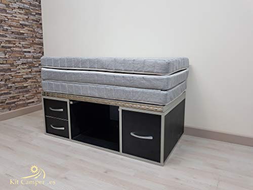 Kit Camper, Mueble Camper con Cama y Mesa para Furgonetas Pequeñas (Berlingo 08/18 5 plazas) Kit Camper, Mueble Camper con Cama y Mesa para Furgonetas Pequeñas (Berlingo 08/18 5 plazas)