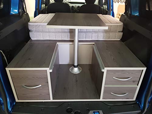 Kit Camper, Mueble Camper con Cama y Mesa para Furgonetas Pequeñas (Dokker 5 plazas) Kit Camper, Mueble Camper con Cama y Mesa para Furgonetas Pequeñas (Dokker 5 plazas)