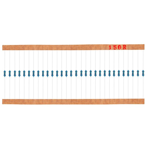 Kit de 1140 Piezas de Resistores Electrónicos de Película de Metal, 38 Valores 1% Resistores Variados desde 10 Ω a 1 MΩ 1/4 W Resistor Variedad Paquete para Experimentos y Proyectos de Bricolaje