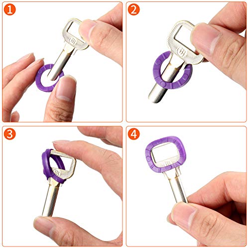 Kit de 96 Cubiertas de Tapa de Llave Cubiertas de Silicona de Llave Etiqueta de Llave Cubiertas de Llave de Silicona Llaveros de Metal Identificadores para Organización Llaves, Colores Variados Kit de 96 Cubiertas de Tapa de Llave Cubiertas de Silicona de Llave Etiqueta de Llave Cubiertas de Llave de Silicona Llaveros de Metal Identificadores para Organización Llaves, Colores Variados