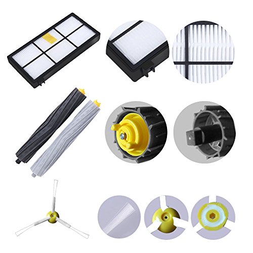 Kit de Accesorios para iRobot Roomba Recambios Roomba Series 800 805 850 860 865 866 870 871 880 886 890 891 895 896 900 960 965 966 980 para Robot Aspirador de ABC life, 13in1