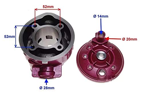 Kit de cilindro de aire para motocicleta Minarelli AM6 Yamaha MBK TZR de 90 cc y 49 mm Kit de cilindro de aire para motocicleta Minarelli AM6 Yamaha MBK TZR de 90 cc y 49 mm