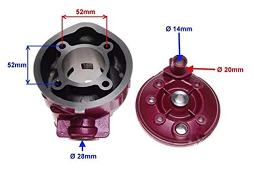 Kit de cilindro de aire para motocicleta Minarelli AM6 Yamaha MBK TZR de 90 cc y 49 mm