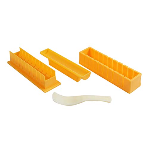 Kit de fabricación de sushi | Juego de herramientas para hacer sushi de molde de roll-o de arroz grueso y alargado | Juego de herramientas profesionales de bricolaje casero para sushi