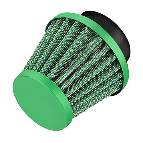 Kit de filtro de admisión de aire de abrazadera para motocicleta, 38mm Universal Filtro de aire de admisión para Scooter Atv Dirt Pit Bike(verde)