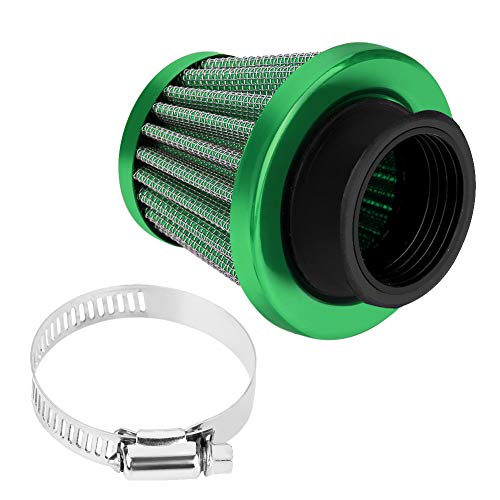 Kit de filtro de admisión de aire de abrazadera para motocicleta, 38mm Universal Filtro de aire de admisión para Scooter Atv Dirt Pit Bike(verde)