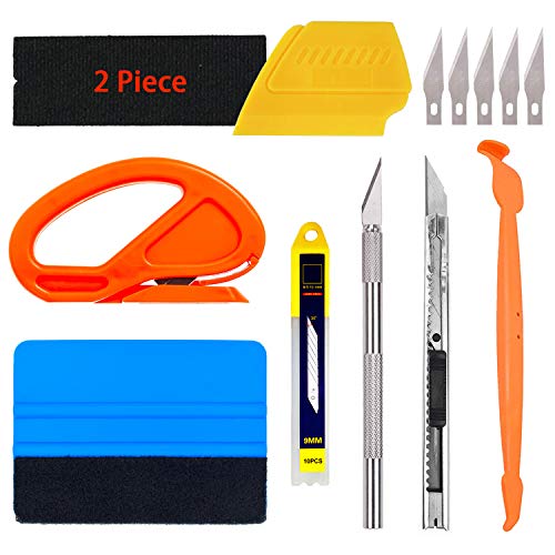 Kit de Herramientas de Vinilo para Ventana de vehículo con Mini rasqueta magnética, Cortador de Vinilo, rasqueta de Fieltro para envolturas de Coche, aplicación de Adhesivo de Vidrio y película Kit de Herramientas de Vinilo para Ventana de vehículo con Mini rasqueta magnética, Cortador de Vinilo, rasqueta de Fieltro para envolturas de Coche, aplicación de Adhesivo de Vidrio y película