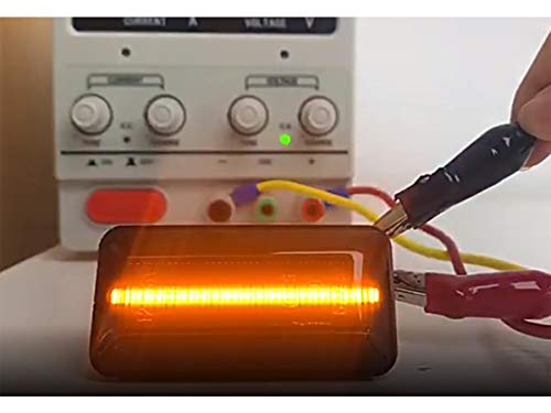 Kit de intermitentes laterales LED Side Marker dinámica lente ahumada compatible con VW Golf 3 Vento Seat Cordoba 1993-1999 Kit de intermitentes laterales LED Side Marker dinámica lente ahumada compatible con VW Golf 3 Vento Seat Cordoba 1993-1999