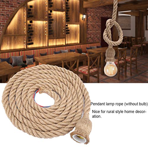 Kit de lámpara colgante con cable de enchufe de interruptor Lámpara vintage con cuerda de cáñamo trenzada 3 metros Cable de linterna colgante E27 Extensión para proyectos industriales retro Kit de lámpara colgante con cable de enchufe de interruptor Lámpara vintage con cuerda de cáñamo trenzada 3 metros Cable de linterna colgante E27 Extensión para proyectos industriales retro