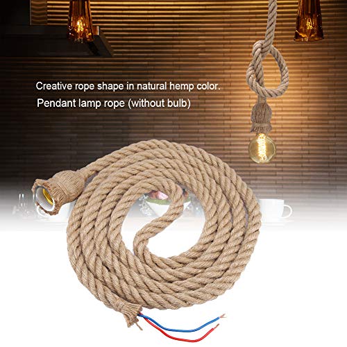 Kit de lámpara colgante con cable de enchufe de interruptor Lámpara vintage con cuerda de cáñamo trenzada 3 metros Cable de linterna colgante E27 Extensión para proyectos industriales retro Kit de lámpara colgante con cable de enchufe de interruptor Lámpara vintage con cuerda de cáñamo trenzada 3 metros Cable de linterna colgante E27 Extensión para proyectos industriales retro
