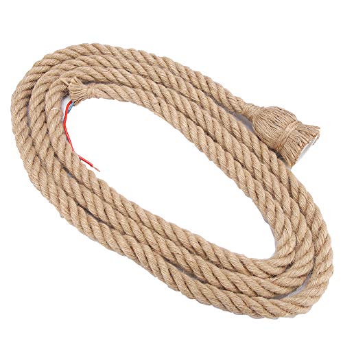 Kit de lámpara colgante con cable de enchufe de interruptor Lámpara vintage con cuerda de cáñamo trenzada 3 metros Cable de linterna colgante E27 Extensión para proyectos industriales retro Kit de lámpara colgante con cable de enchufe de interruptor Lámpara vintage con cuerda de cáñamo trenzada 3 metros Cable de linterna colgante E27 Extensión para proyectos industriales retro