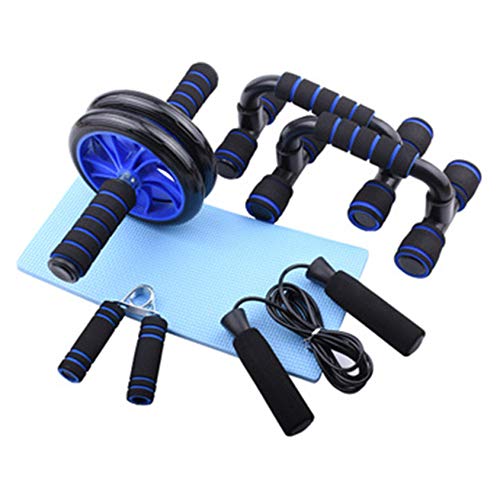 Kit de patinaje sobre ruedas AB, juego de rodillos para ejercicios abdominales con rueda abdominal, almohadilla para arrodillarse, soporte para flexiones, agarre, cuerda para saltar para hacer ejerc Kit de patinaje sobre ruedas AB, juego de rodillos para ejercicios abdominales con rueda abdominal, almohadilla para arrodillarse, soporte para flexiones, agarre, cuerda para saltar para hacer ejerc
