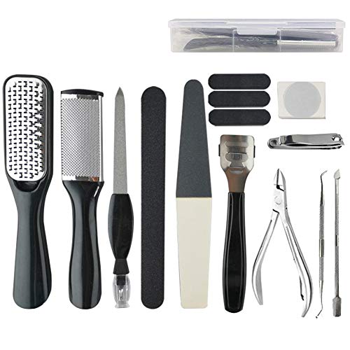 Kit de Pedicura, Lima de Pies, Kit de Pedicura, Herramientas de Pedicura Profesional,Herramientas de Lima Pies, Lima de Callos de Acero Inoxidable para Eliminar la Piel Dura o Muerta.