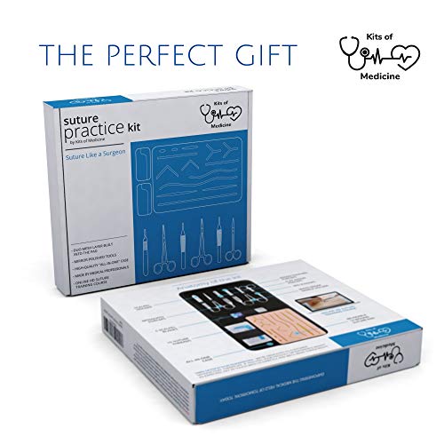 Kit de Práctica de Sutura | Por Kits of Medicine | Curso de Sutura en 9 Vídeos en inglés | Kit Completo de Sutura para Prácticas de Estudiantes de Medicina, Veterinarias y Enfermería Kit de Práctica de Sutura | Por Kits of Medicine | Curso de Sutura en 9 Vídeos en inglés | Kit Completo de Sutura para Prácticas de Estudiantes de Medicina, Veterinarias y Enfermería