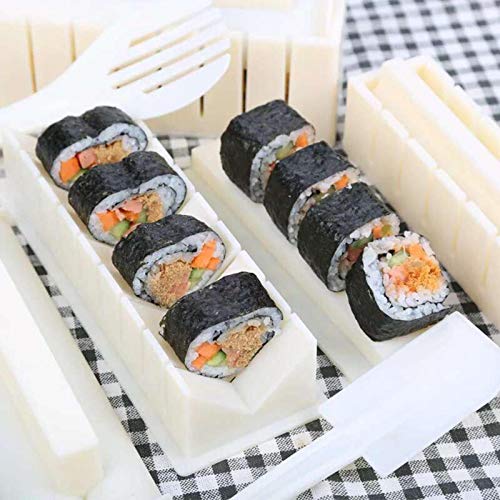 Kit De Preparación De Sushi, Original Y Conveniente Máquina De Sushi, Rollo De Sushi, Molde Para Rollo De Arroz Con Cuchillo De Sushi, Juego De Sushi De 10 Piezas, Fácil Y Divertido, Rollos De Sushi