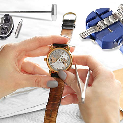 Kit de Reparación de Relojes, Cadrim 147 pcs Herramientas de Reparación Profesional para Barra de Resorte, kit de Herramientas de Reemplazo de la Batería del Relojo, Varios Accesorios,etc. Kit de Reparación de Relojes, Cadrim 147 pcs Herramientas de Reparación Profesional para Barra de Resorte, kit de Herramientas de Reemplazo de la Batería del Relojo, Varios Accesorios,etc.