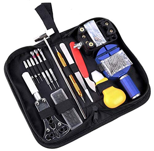 Kit de Reparación de Relojes, Cadrim 147 pcs Herramientas de Reparación Profesional para Barra de Resorte, kit de Herramientas de Reemplazo de la Batería del Relojo, Varios Accesorios,etc. Kit de Reparación de Relojes, Cadrim 147 pcs Herramientas de Reparación Profesional para Barra de Resorte, kit de Herramientas de Reemplazo de la Batería del Relojo, Varios Accesorios,etc.