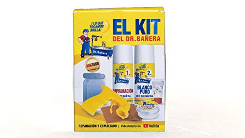 Kit de reparación y esmaltado de bañeras y platos de ducha, pintura para azulejos y sanitarios, esmalte para baño