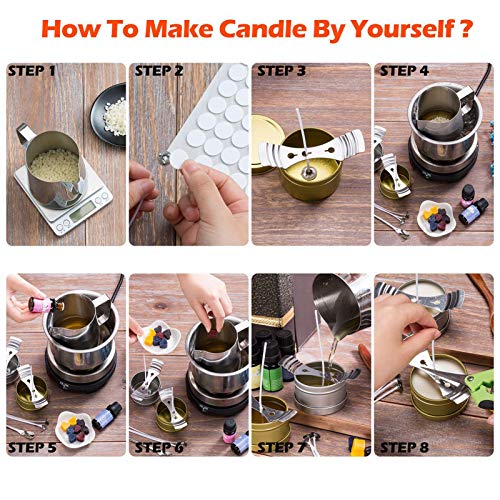Kit para Hacer Velas, Juego De Herramientas para Velas Perfumadas Hecho En Casa, Que Incluye Una Olla Invertida para Hacer Velas, Mecha, Jarra Fundida, Cera De Soja Natural, Cuchara, Etc. Kit para Hacer Velas, Juego De Herramientas para Velas Perfumadas Hecho En Casa, Que Incluye Una Olla Invertida para Hacer Velas, Mecha, Jarra Fundida, Cera De Soja Natural, Cuchara, Etc.