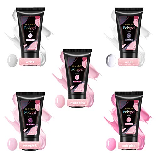 Kit Uñas de Gel Completo-GLAMADOR Kit Poly Gel para Uñas-Práctico Kit Gel de Extensión de Uñas con 30ml*5 Colores Bonitos-Seguro, Fácil de Usar,Perfecto para Manicuristas,Principiantes,DIY Uñas Arte Kit Uñas de Gel Completo-GLAMADOR Kit Poly Gel para Uñas-Práctico Kit Gel de Extensión de Uñas con 30ml*5 Colores Bonitos-Seguro, Fácil de Usar,Perfecto para Manicuristas,Principiantes,DIY Uñas Arte