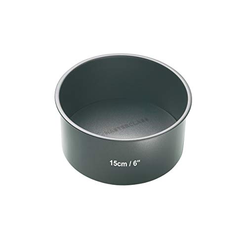 Kitchen Craft Master Class Molde con Base Suelta, Acero, Negro, 15 cm