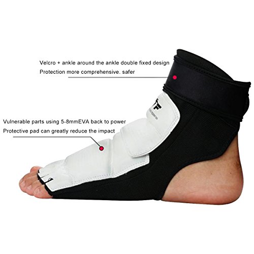 Kitchnexus Taekwondo PU Protectores De Pies Karate Pads, Tobillera para Artes Marciales, Saco de Boxeo y Entrenamiento Kitchnexus Taekwondo PU Protectores De Pies Karate Pads, Tobillera para Artes Marciales, Saco de Boxeo y Entrenamiento