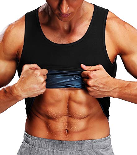 KIWI RATA Chaleco Sauna Faja Reductora Adelgazante Hombre Premium Polímero Compresión Cómoda Camiseta de Sudoración para Quema Grasa Pérdida de Peso - Deporte Fitness