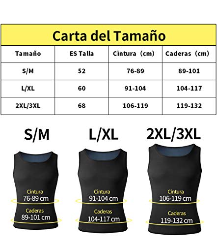 KIWI RATA Chaleco Sauna Faja Reductora Adelgazante Hombre Premium Polímero Compresión Cómoda Camiseta de Sudoración para Quema Grasa Pérdida de Peso - Deporte Fitness