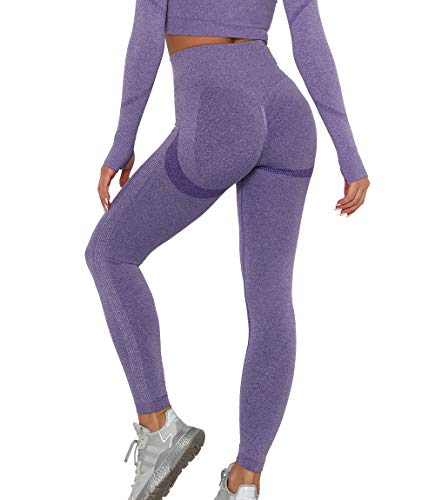 KIWI RATA Leggins Deportivos Mujer Push up Mallas Pantalones Cintura Alta Yoga Leggings Pantalón Moda Sin Costuras para Fitness Running Deporte Elásticos y Transpirables