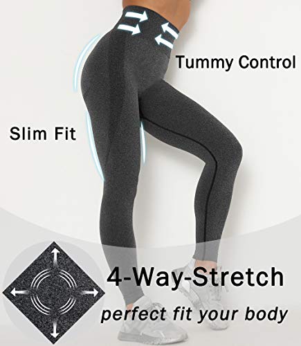 KIWI RATA Leggins Deportivos sin Costuras Mujer Mallas Pantalones Fitness Push up de Cintura Alta Yoga Leggings Pantalón Estiramiento para Running Deporte y Pilates