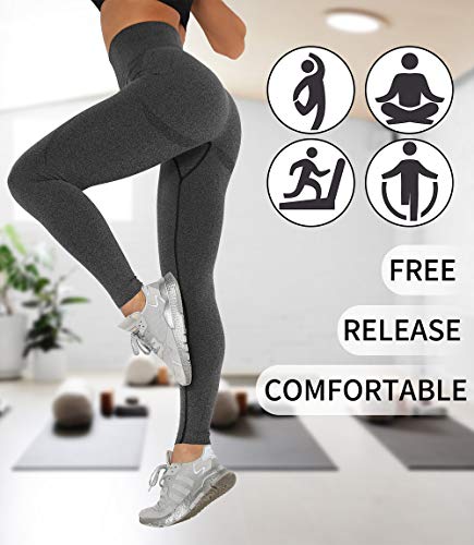 KIWI RATA Leggins Deportivos sin Costuras Mujer Mallas Pantalones Fitness Push up de Cintura Alta Yoga Leggings Pantalón Estiramiento para Running Deporte y Pilates