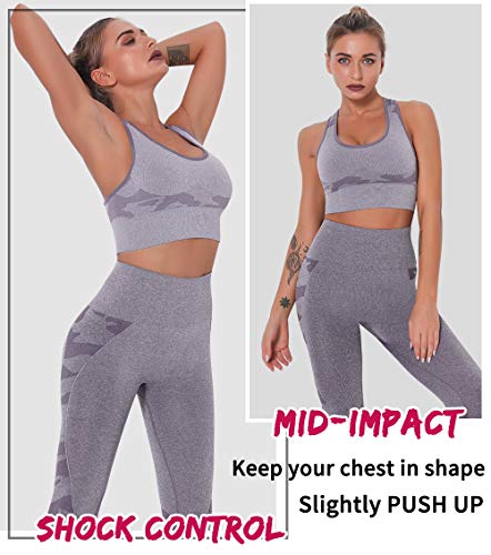 KIWI RATA Sujetador Deportivo Mujer Fitness de Impacto Medio con Almohadillas Extraíbles sin Costuras, sin Aros Yoga Gym Racerback Top Deporte con Relleno Gimnasio Fitness Ejercicio KIWI RATA Sujetador Deportivo Mujer Fitness de Impacto Medio con Almohadillas Extraíbles sin Costuras, sin Aros Yoga Gym Racerback Top Deporte con Relleno Gimnasio Fitness Ejercicio