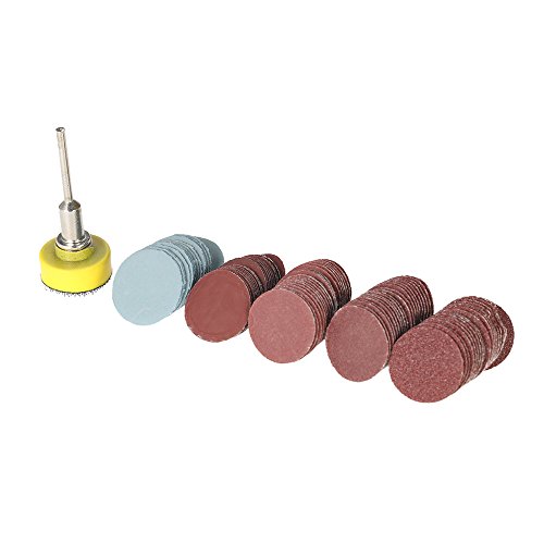 KKmoon 1"lijado disco lijado disco 100-3000 papel de lija con 1 pulgada abrasivo placa de almohadilla polaco + 1/8" mango para herramienta rotativa Dremel (100piezas 25mm) KKmoon 1"lijado disco lijado disco 100-3000 papel de lija con 1 pulgada abrasivo placa de almohadilla polaco + 1/8" mango para herramienta rotativa Dremel (100piezas 25mm)