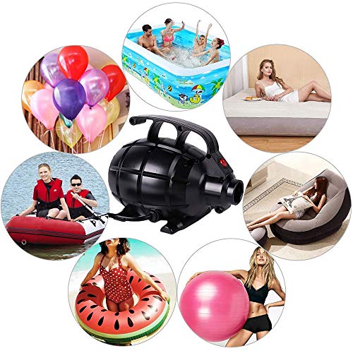 KKmoon 600 W Bomba de aire eléctrica con 3 boquillas, bomba eléctrica para barcos hinchables, camas de aire, globos, etc. KKmoon 600 W Bomba de aire eléctrica con 3 boquillas, bomba eléctrica para barcos hinchables, camas de aire, globos, etc.