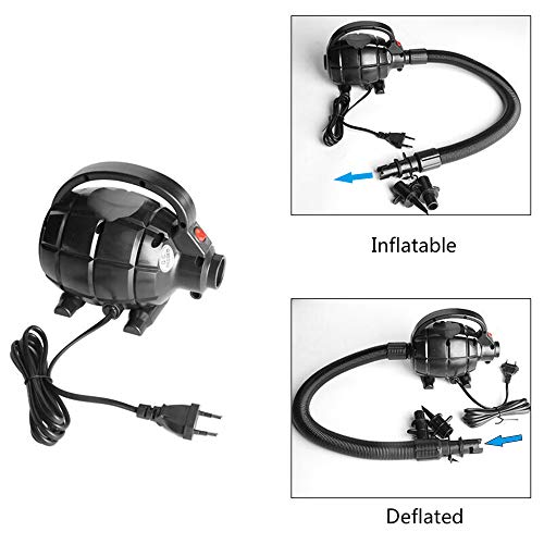KKmoon 600 W Bomba de aire eléctrica con 3 boquillas, bomba eléctrica para barcos hinchables, camas de aire, globos, etc. KKmoon 600 W Bomba de aire eléctrica con 3 boquillas, bomba eléctrica para barcos hinchables, camas de aire, globos, etc.