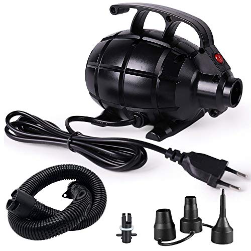 KKmoon 600 W Bomba de aire eléctrica con 3 boquillas, bomba eléctrica para barcos hinchables, camas de aire, globos, etc. KKmoon 600 W Bomba de aire eléctrica con 3 boquillas, bomba eléctrica para barcos hinchables, camas de aire, globos, etc.