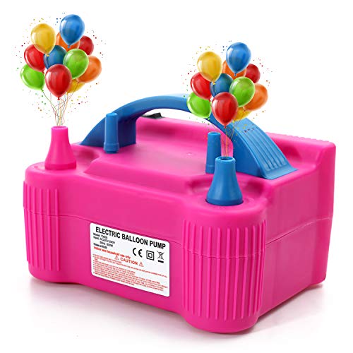 KKmoon 600W 20V-240V Inflador de Globo Eléctrico Bomba de Aire Portátil, Rosa KKmoon 600W 20V-240V Inflador de Globo Eléctrico Bomba de Aire Portátil, Rosa