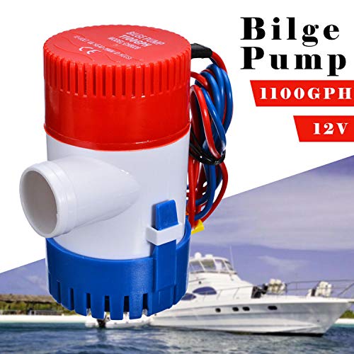 KKmoon Bomba de Achique de Agua1100GPH 12v para Barco Submarino