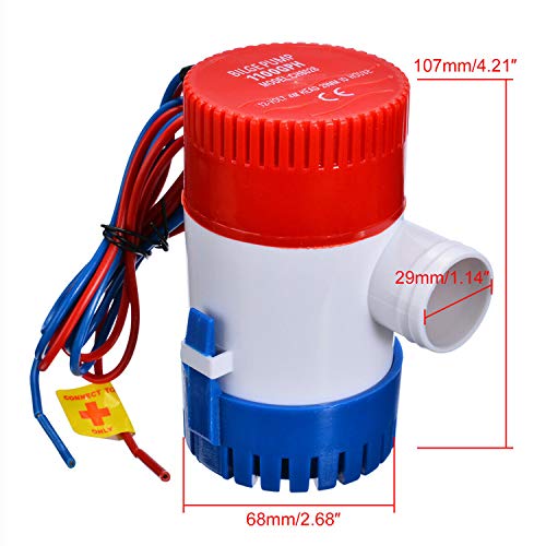 KKmoon Bomba de Achique de Agua1100GPH 12v para Barco Submarino KKmoon Bomba de Achique de Agua1100GPH 12v para Barco Submarino