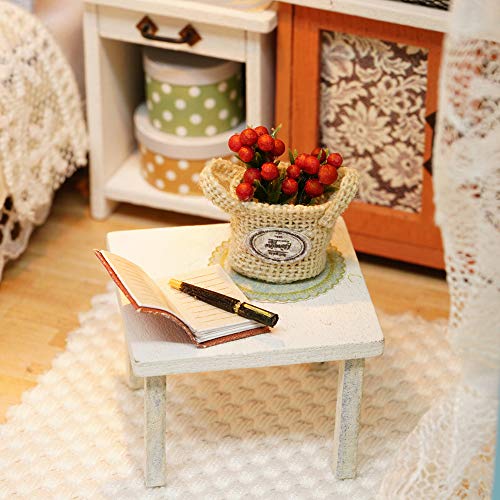KKmoon - Casa de muñecas de madera, kit de montaje para decoración del hogar KKmoon - Casa de muñecas de madera, kit de montaje para decoración del hogar