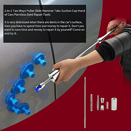 KKmoon Dent Herramientas de reparación, Herramienta de extracción T-Bar Martillo Deslizante with 8pcs Diferentes Formas Herramienta para Reparar Auto Dent KKmoon Dent Herramientas de reparación, Herramienta de extracción T-Bar Martillo Deslizante with 8pcs Diferentes Formas Herramienta para Reparar Auto Dent
