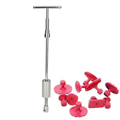 KKmoon Dent Herramientas de reparación, Herramienta de extracción T-Bar Martillo Deslizante with 8pcs Diferentes Formas Herramienta para Reparar Auto Dent KKmoon Dent Herramientas de reparación, Herramienta de extracción T-Bar Martillo Deslizante with 8pcs Diferentes Formas Herramienta para Reparar Auto Dent