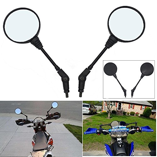 KKmoon Espejo Retrovisor Moto Manillar Plegable con Abrazadera Retrovisores Moto Universal para Street Cars Universal Scooters