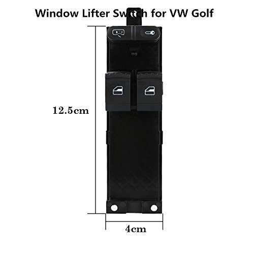 KKmoon Interruptor de Control de Ventana, Electrónico Panel Principal Elevalunas Interruptor de Botón para VW Golf MK4 2 Door 99-07