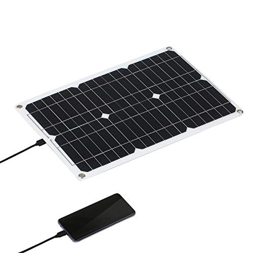 KKmoon - Kit de panel solar de 18 W 12 V, módulo monocristalino sin conexión a la red, con kit de conexión SAE para controlador de carga solar