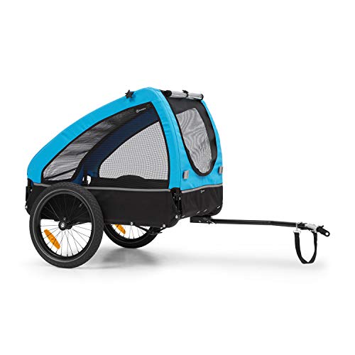 Klarfit Husky Remolque para perros - volumen aprox. 250 litros, material: 600D Oxford Canvas, SmartSpace Concept, carga máxima: 45 kg, bastidor de acero con recubrimiento de polvo, color: azul Klarfit Husky Remolque para perros - volumen aprox. 250 litros, material: 600D Oxford Canvas, SmartSpace Concept, carga máxima: 45 kg, bastidor de acero con recubrimiento de polvo, color: azul