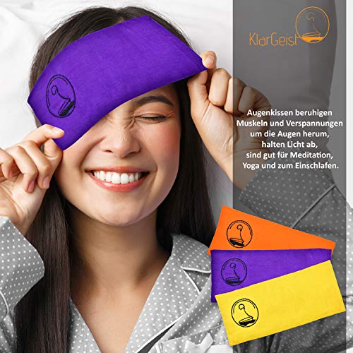 KlarGeist® Cojín para ojos de lavanda, color morado.