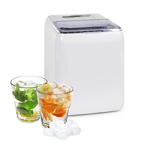 Klarstein Coolio máquina de cubitos de hielo - hielo transparente, 20 kg de hielo aldía, depósito de agua de 2,8 l, panel táctil, 2 tamaños de cubitos, Auto-Clean, máquina que fabrica cubitos, hielo Klarstein Coolio máquina de cubitos de hielo - hielo transparente, 20 kg de hielo aldía, depósito de agua de 2,8 l, panel táctil, 2 tamaños de cubitos, Auto-Clean, máquina que fabrica cubitos, hielo